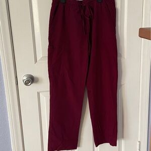 Dark Red Scrub Pants ❤️ Size XS (Fit Like M) | Stretchy & Comfy